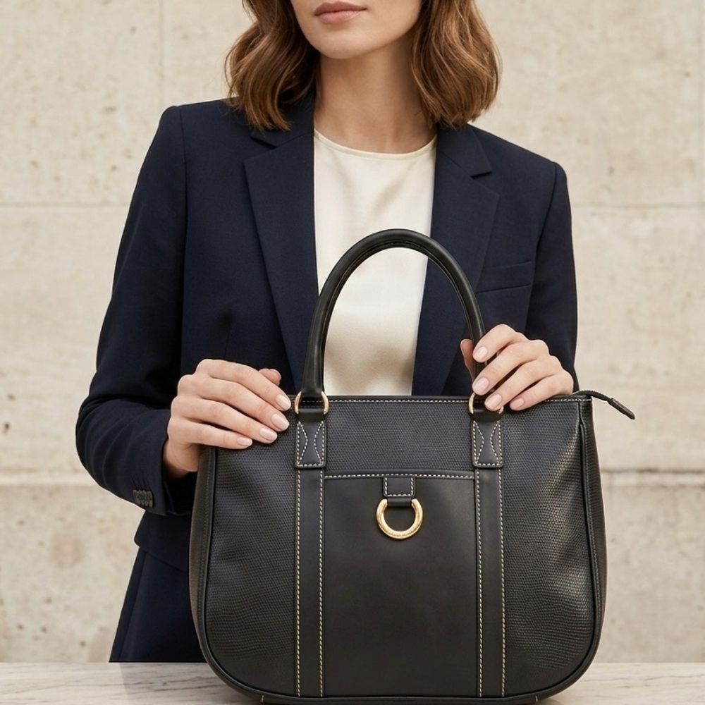 Lancel Paris Leather Handbag